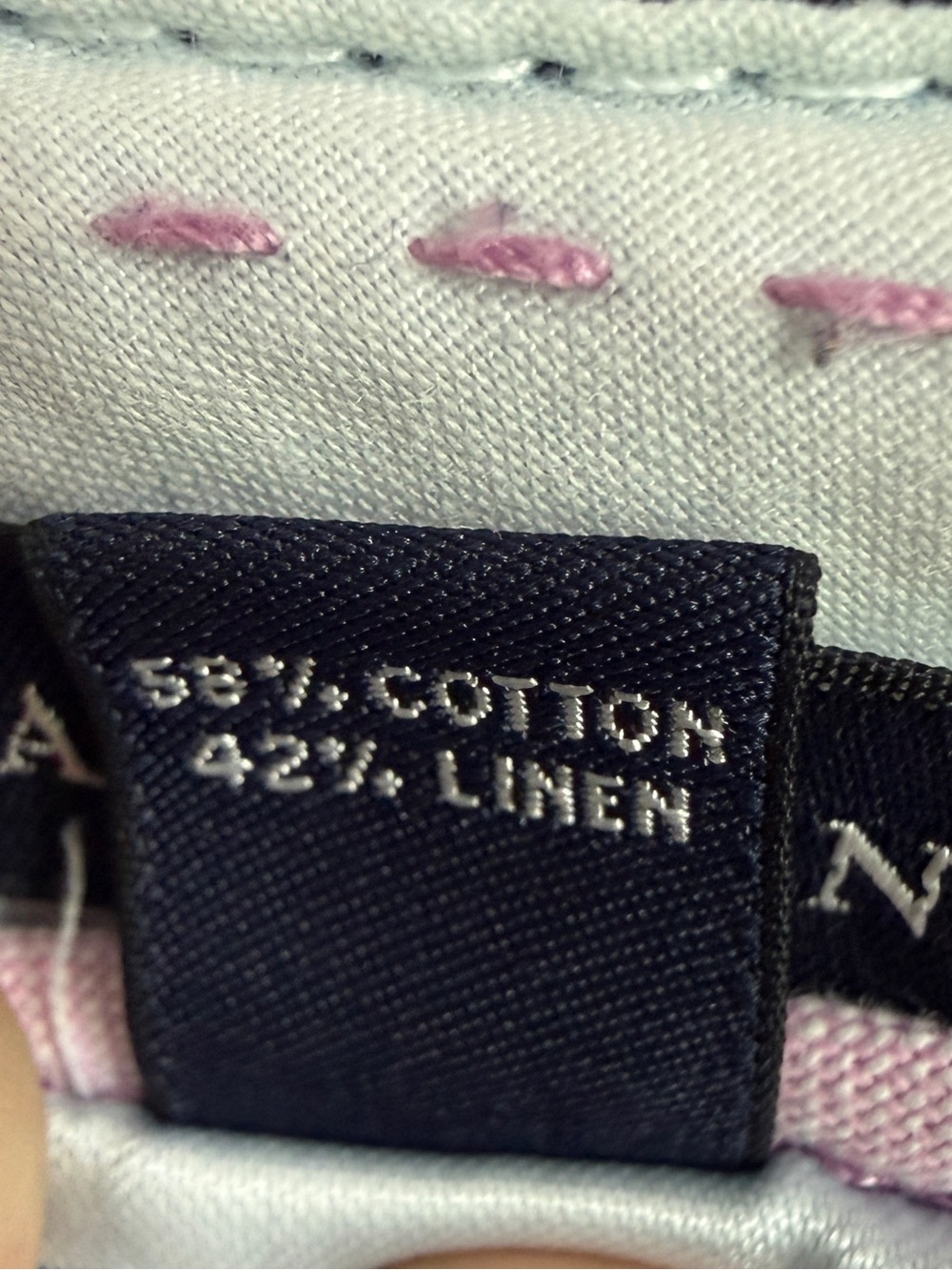 Lands End Cotton Linen Trousers Navy Denim Look Old Money Quiet Luxury 16 - Picture 7 of 12